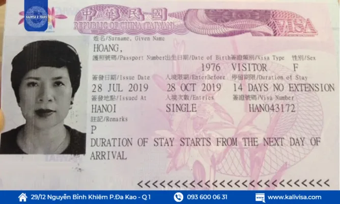 Hồ sơ xin visa Đài Loan online Hồ sơ xin visa Đài Loan online