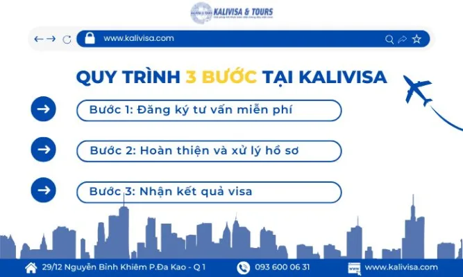 Quy trình 3 bước tại KALIVISA