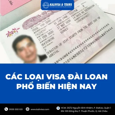 Các loại visa Đài Loan phổ biến hiện nay