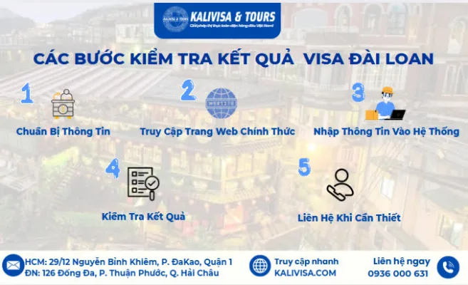 Các bước tra cứu kết quả visa Đài Loan