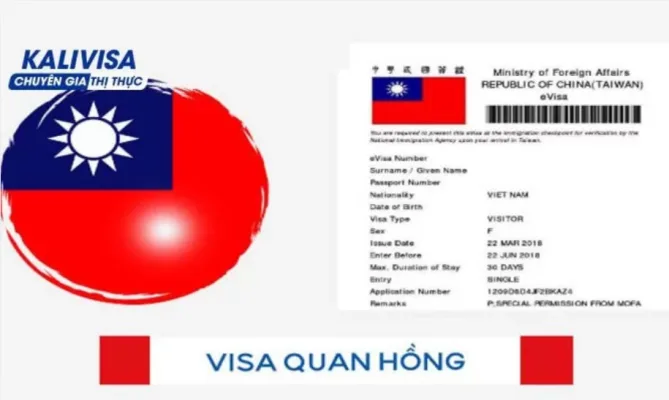 Điều kiện để xin visa Quan Hồng Đài Loan