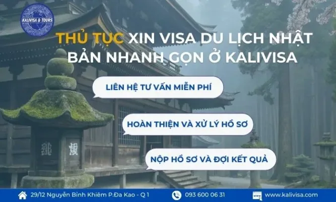 Thủ tục xin visa du lịch Nhật Bản nhanh gọn ở công ty KALIVISA