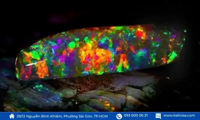 Trang sức đá opal Úc quý hiếm
