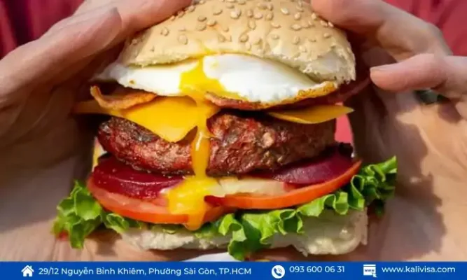 Hamburger Củ Dền Hamburger Củ Dền